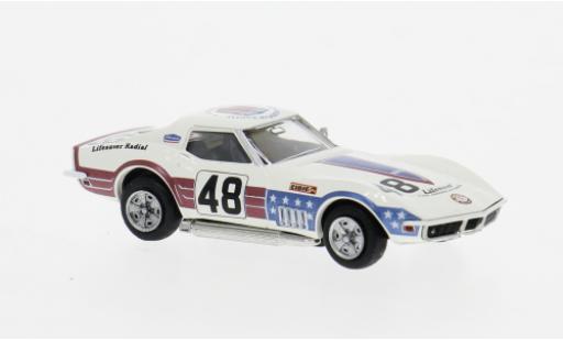 Diecast model cars Chevrolet Corvette course C3 1971 Greenwood #48 1/87 Brekina