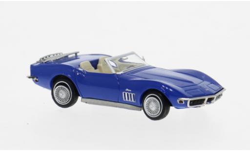 Diecast model cars Chevrolet Corvette Coupe C3 blue 1967 1/87 Brekina