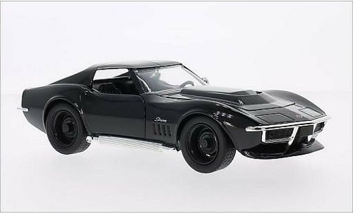 Chevrolet Corvette Stingray 1/24 Jada Toys C3 black 1969 diecast model cars