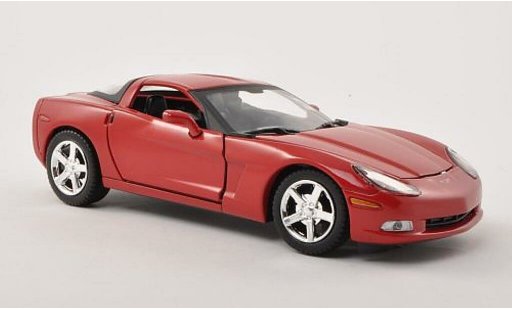 Chevrolet Corvette Coupe 1/24 Motormax C6 red 2005 diecast model cars