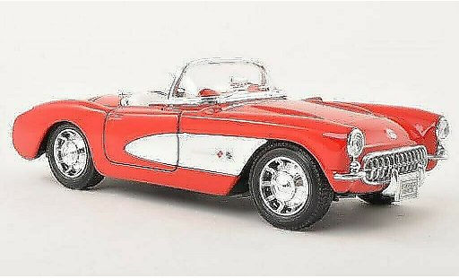Chevrolet Corvette Convertible 1/24 Welly C1 red 1957 diecast model cars