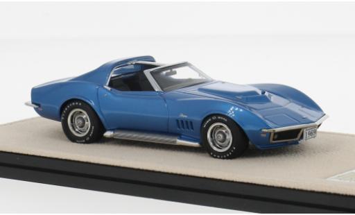 Diecast model cars Chevrolet Corvette course L88 blue 1969 1/43 Stamp Models
