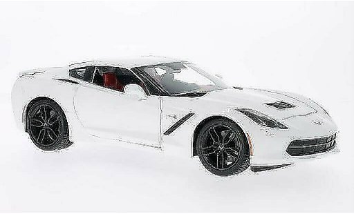 Chevrolet Corvette Coupe 1/18 Maisto C7 Z51 (C7) white 2014 diecast model cars