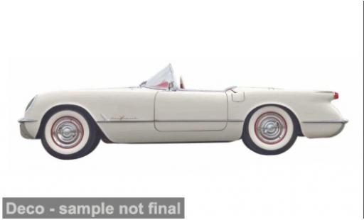 Diecast model cars Chevrolet Corvette Convertible white 1955 1/64 Maisto