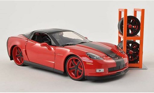 Chevrolet Corvette tuning 1/24 Jada Toys C6 red/black 2006 diecast model cars