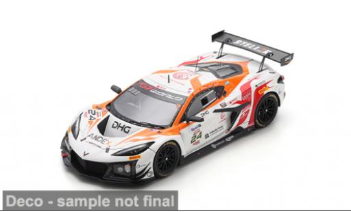 Diecast model cars Chevrolet Corvette Z06 GT3.R 24h Spa 2025 Steller Motorsport #24 M.Lismont/D.Ali 1/43 Spark