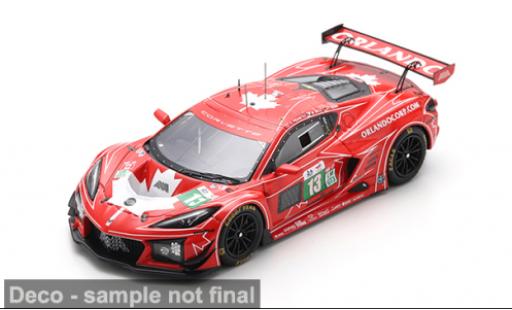 Diecast model cars Chevrolet Corvette Z06 GT3.R Le Mans 24h Le Mans 2025 Awa Racing #13 O.Fidani/L.Kern 1/43 Spark