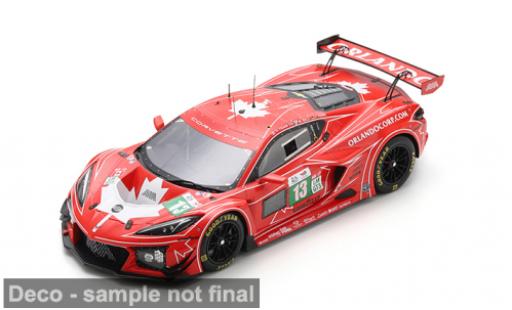 Diecast model cars Chevrolet Corvette Z06 LMGT3 24h Le Mans 2025 #13 O.Fidani/L.Kern 1/18 Spark