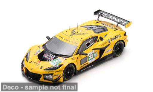 Diecast model cars Chevrolet Corvette Z06 LMGT3 24h Le Mans 2025 #33 B.Keating/J.Edgar 1/18 Spark