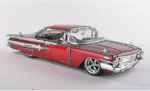 Chevrolet Impala Sedan 1/24 Jada Toys red 1960 diecast model cars