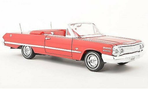 Chevrolet Impala Convertible 1/24 Welly red open 1963 diecast model cars