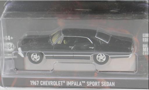 Diecast model cars Chevrolet Impala Sedan Sport black 1967 1/64 Greenlight