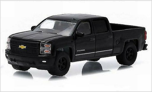 Chevrolet Silverado pickup 1/64 Greenlight 1500 black 2015 diecast model cars