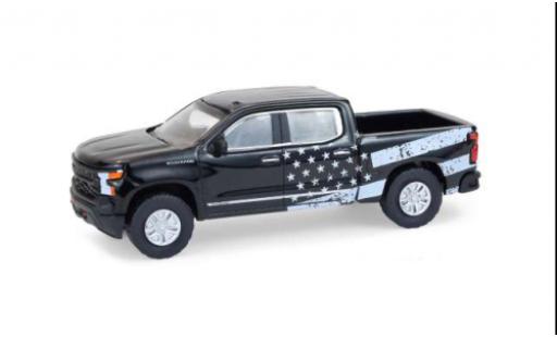 Diecast model cars Chevrolet Silverado pickup blue/blue 2023 1/64 Greenlight
