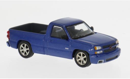 Diecast model cars Chevrolet Silverado pickup Single Cab blue 2006 1/64 Para64
