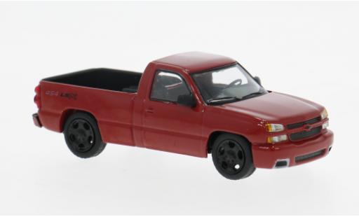 Diecast model cars Chevrolet Silverado pickup Single Cab red 2006 1/64 Para64