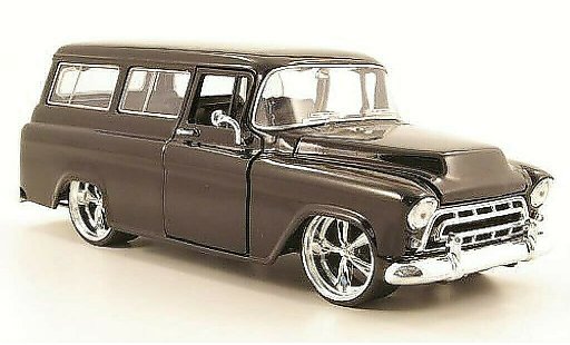 Chevrolet Suburban suv 1/24 Jada Toys black 1957 diecast model cars