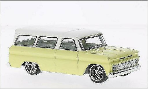 Chevrolet Suburban tuning 1/43 Greenlight yellow/white 1966 diecast model cars