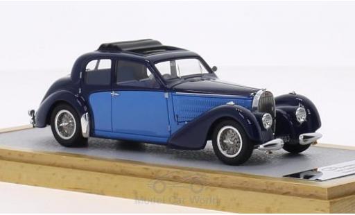 Diecast model cars Bugatti 57 Galibier Type Gangloff Demi Saloon blue/blue RHD 1937 sn603 1/43 Chromes