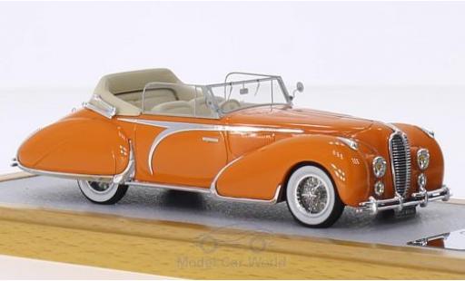 Diecast model cars Delahaye 135 Cabriolet Convertible Figoni Falaschi brown RHD 1948 El Glaoui sn800954 1/43 Chromes