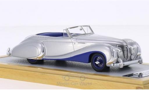 Diecast model cars Talbot Lago Saoutchik T26 Record Convertible grey/blue RHD 1948 sn 100272 1/43 Chromes