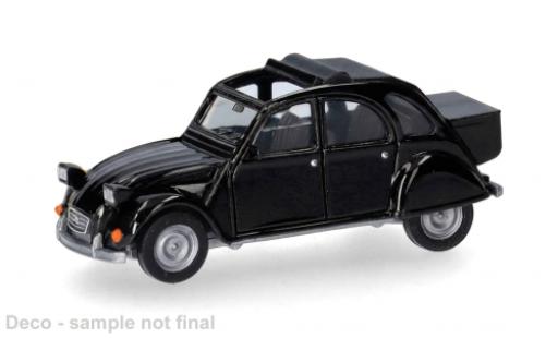 Diecast model cars Citroen 2 CV Berline black 1/87 Herpa