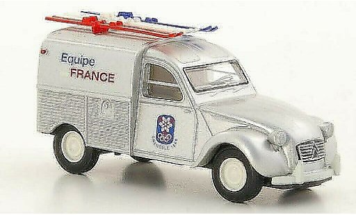 Citroen 2CV Fourgonnette 1/87 Brekina Fourgonette Equipe de France X. Olympische Winterspiele Grenoble 1968 diecast model cars