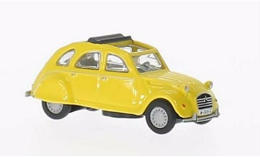 Citroen 2CV Berline 1/87 Schuco yellow diecast model cars