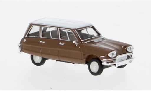 Diecast model cars Citroen Ami 6 Break Estate brown 1/87 Herpa