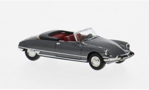 Diecast model cars Citroen DS Cabriolet 19 Convertible grey 1963 1/87 Brekina