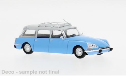 Diecast model cars Citroen DS Break Estate blue 1967 1/87 Brekina