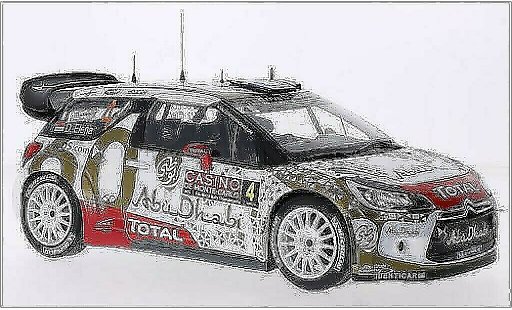 DS Automobiles DS3 WRC 1/18 Norev No.4 Abu Dhabi Rally Monte-Carlo 2015 /D.Elena diecast model cars