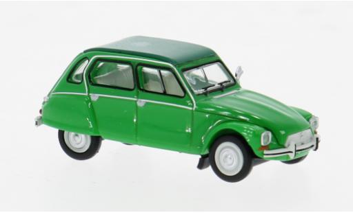 Diecast model cars Citroen Dyane Berline green 1/87 Brekina