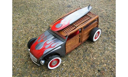 Citroen 2CV Berline 1/18 Solido woody the wooden horse hot rod diecast model cars