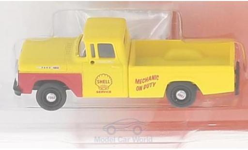 Diecast model cars Ford F-100 Pickup 00 Pick Up yellow S Oil Service 1960 1/87 Classic Metal Works