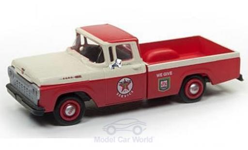 Diecast model cars Ford F-100 Pickup 00 Pick Up red/beige Texaco Service 1960 1/87 Classic Metal Works