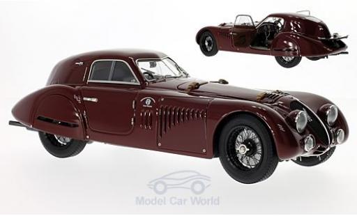 Diecast model cars Alfa Romeo 8C 2900 b mm roadster Speciale Touring Coupe red RHD 1938 1/18 CMC