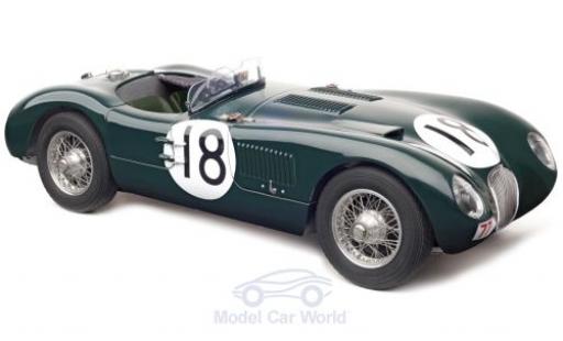 Diecast model cars Jaguar C-Type Course green RHD No.18 Racing Team 24h Le Mans 1953 T.Rolt/D.Hamilton 1/18 CMC