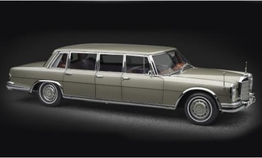 Diecast model cars Mercedes 600 Pullman (W100) gold avec toit ouvrant 1/18 CMC