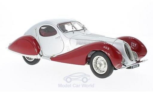 Diecast model cars Talbot Lago Figoni & Falaschi Coupe type 150 C-SS Teardrop grey/red RHD 1937 1/18 CMC