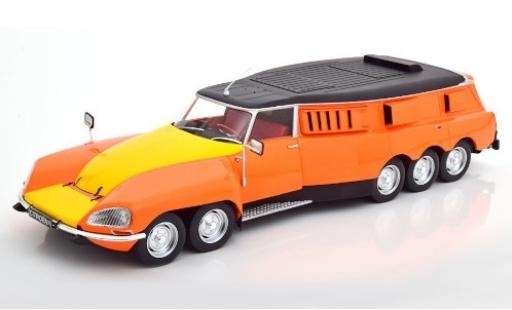 Diecast model cars Citroen DS Break PLR Estate Mille Pattes orange/matt-black Michelin 1972 v&iuml;&iquest;&frac12;hicule de test 1/18 CMR