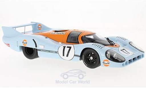 Diecast model cars Porsche 917 1971 LH No.17 Gulf 24h Le Mans J.Siffert/D.Bell 1/18 CMR