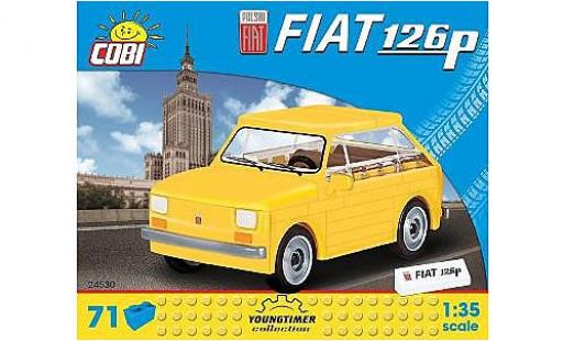 Diecast model cars Fiat 126 126P P yellow Bausteine Anzahl le Bl&Atilde;&para;cke: 71 1/35 Cobi