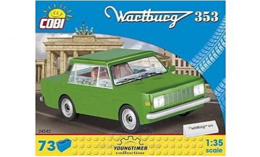 Diecast model cars Wartburg 353 Base green Bausteine Anzahl der Bl&Atilde;&para;cke: 73 1/35 Cobi
