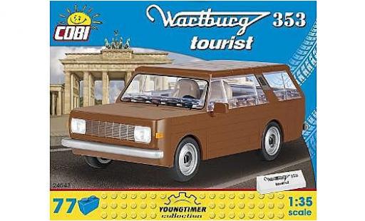 Diecast model cars Wartburg 353 Tourist brown Bausteine Anzahl le Bl&Atilde;&para;cke: 77 1/35 Cobi