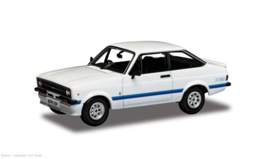 Diecast model cars Ford Escort RS 1800 MK II white/blue 1/43 Corgi