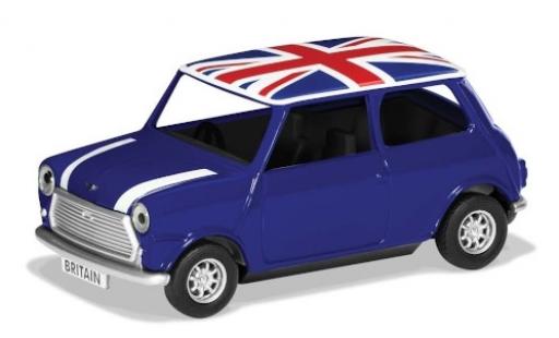 Diecast model cars Mini Cooper Base blue/white RHD Union Jack Best of Britannique 1/36 Corgi