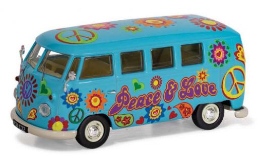 Diecast model cars Volkswagen T1 Base Camper Peace Love & Freedom 1/43 Corgi