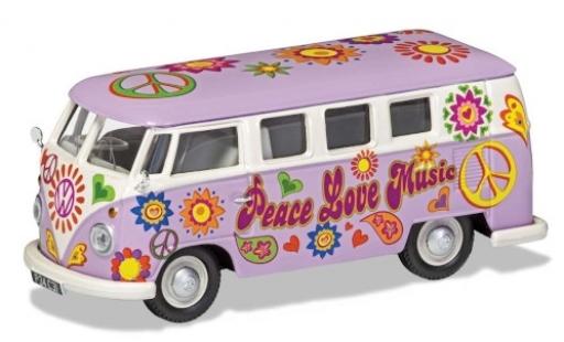Diecast model cars Volkswagen T1 Base Camper Peace Love & Music 1/43 Corgi