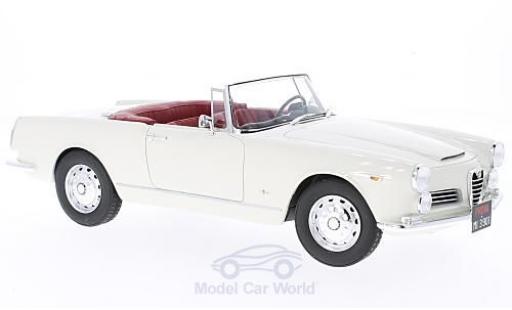 Diecast model cars Alfa Romeo 2600 spider Spyder Touring white 1961 without Vitrine 1/18 Cult Scale Models